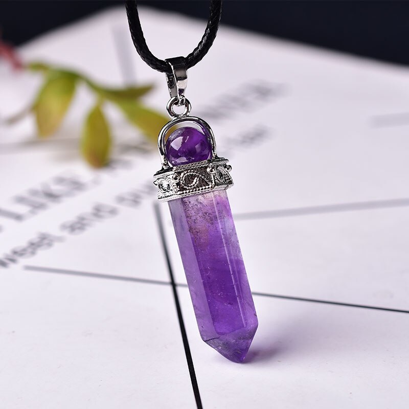 Pendentif en Améthyste ou Quartz – Image 3