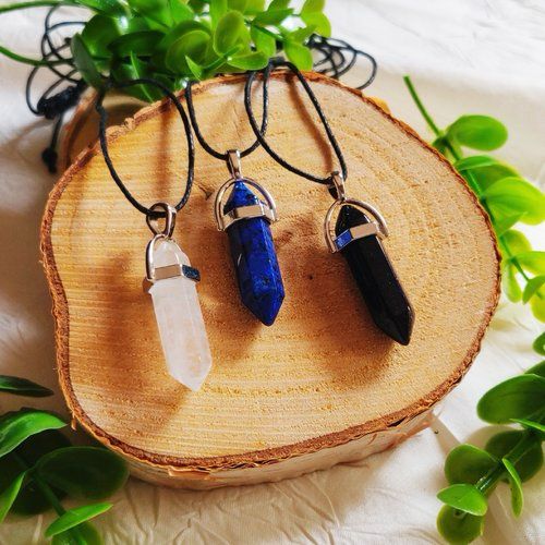 Pendentif en Améthyste ou Quartz – Image 2